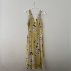 Tracy Reese Lemon Floral Maxi Dress
